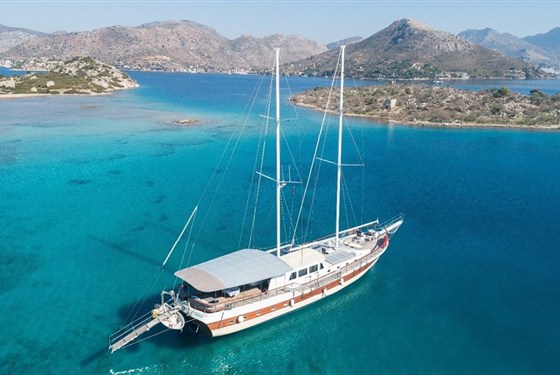 Za vínem a gastrozážitky po egejském pobřeží Turecka - Gulet v Egejském moři