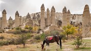 Kapadokie & Istanbul – poznávací zájezd s programem - Autentický zážitek z Kapadokie – jízda na koni v krajině fairy chimneys.