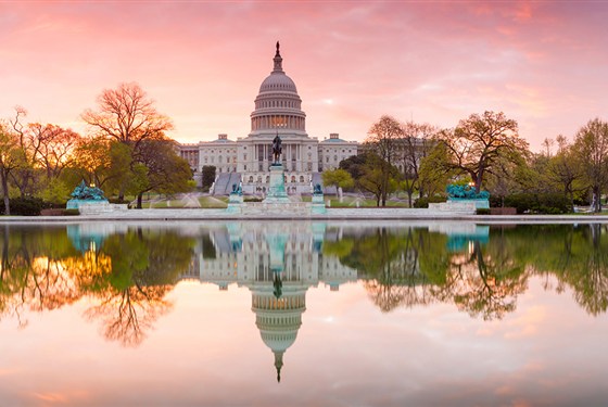 Poznávací zájezd - New York, Philadelfia, Washington DC & Cape May - Capitol v hlavní městě USA Washington DC při večerním světle
