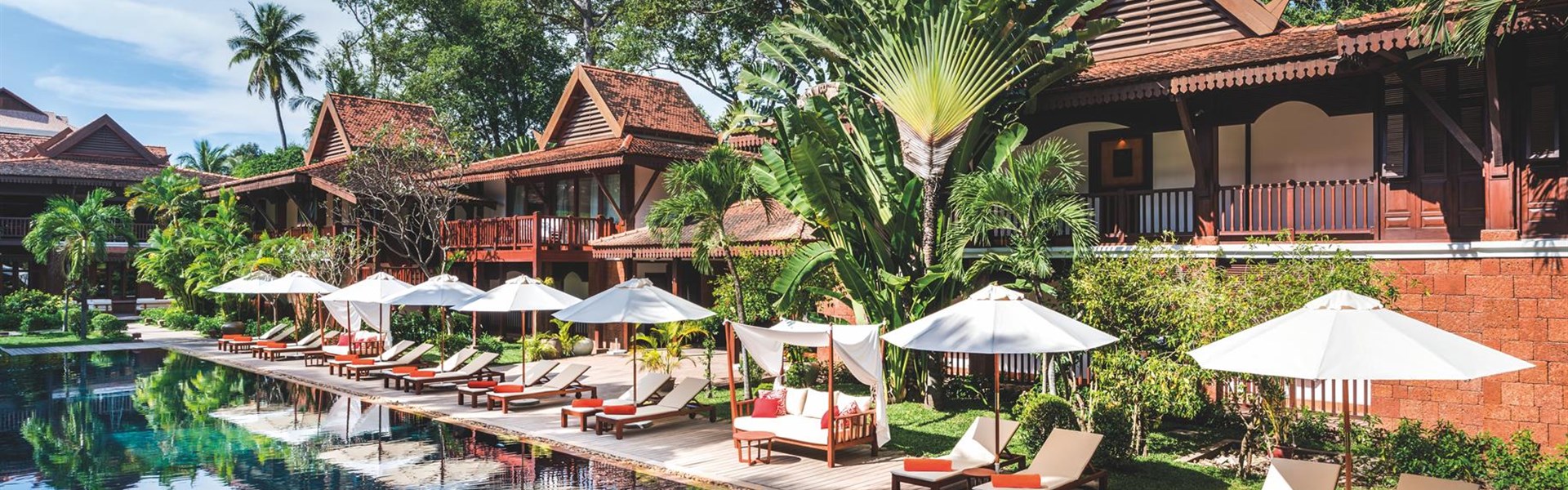 Marco Polo - Belmond La Résidence d´Angkor - Po návratu z prohlídek chrámů je odpočinek u bazénu výbornou relaxací.