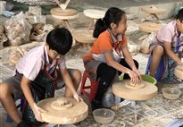 Hanoj - Bat Trang - výlet na kolech - keramická dílna