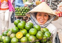 Saigon - pouliční prodej ovoce