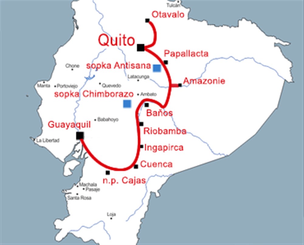 Velký okruh Ekvádorem s průvodcem včetně Amazonie